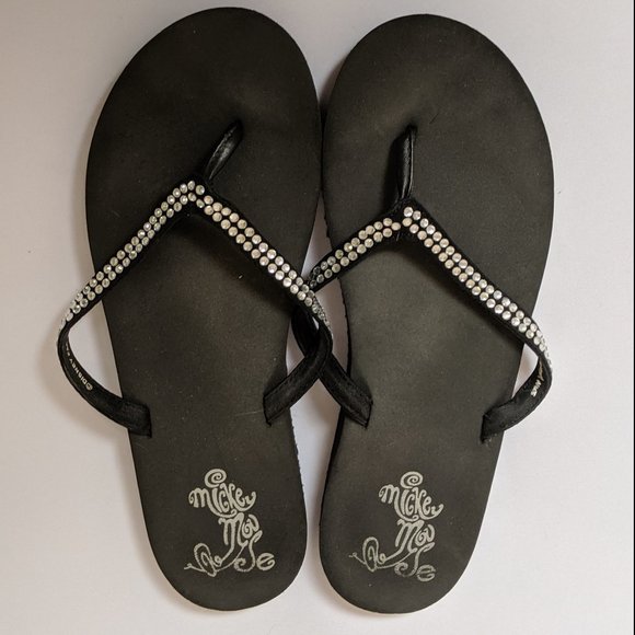 Disney Shoes - DISNEY MICKEY SANDALS SIZE 8.5 Black/Silver